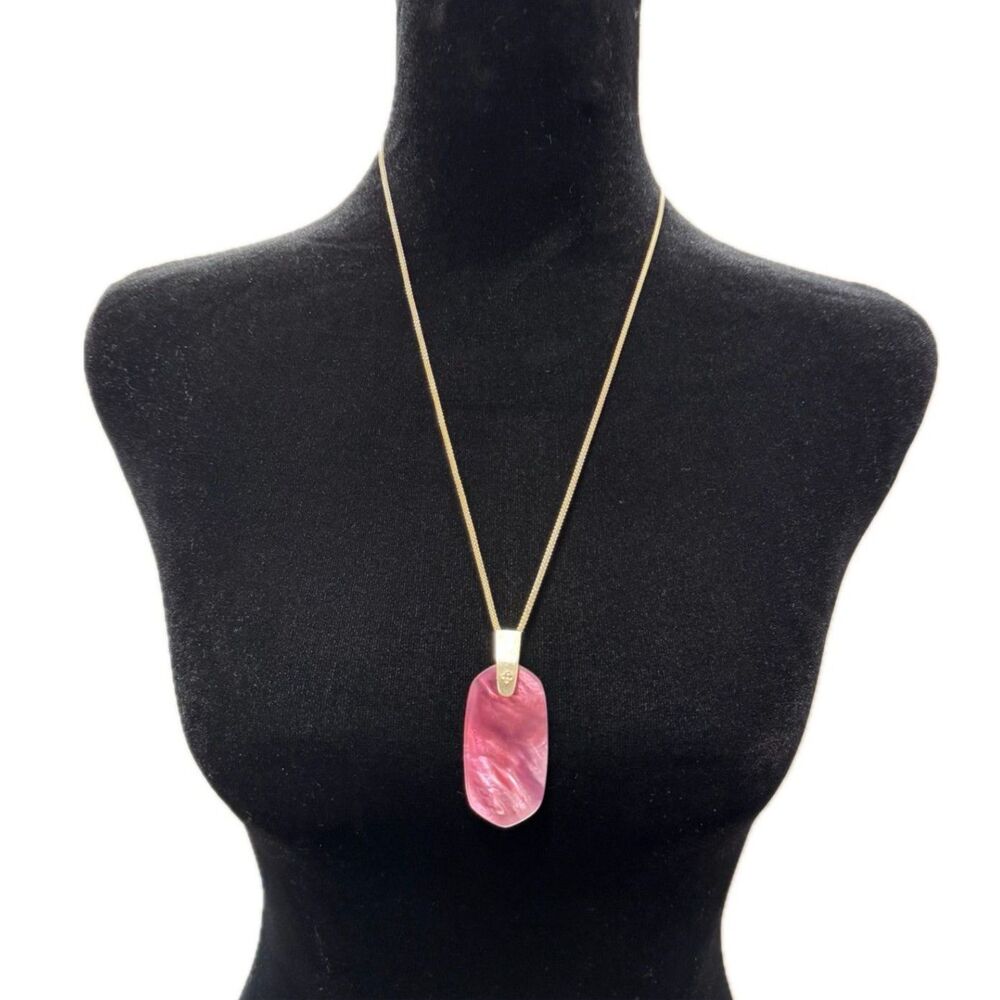 Kendra Scott Inez 14K Gold Plated Pendant Necklace in Berry Illusion Adjustable